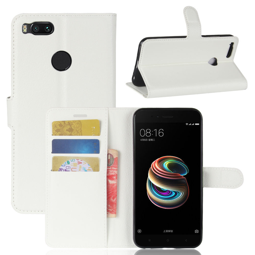 Xiaomi A1 / 5X Wallet Case – Card Holder & Kickstand Cover Wallet Phone Case Axl White