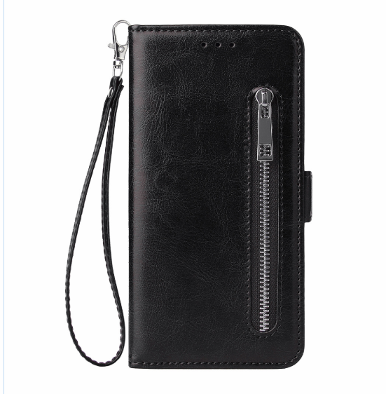Zipper Wallet Case for iPhone 6 7 8 X XR XS – TPU Leather