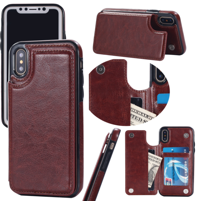Card Holder Flip Phone Case for iPhone 8 & Samsung S8+ Axl
