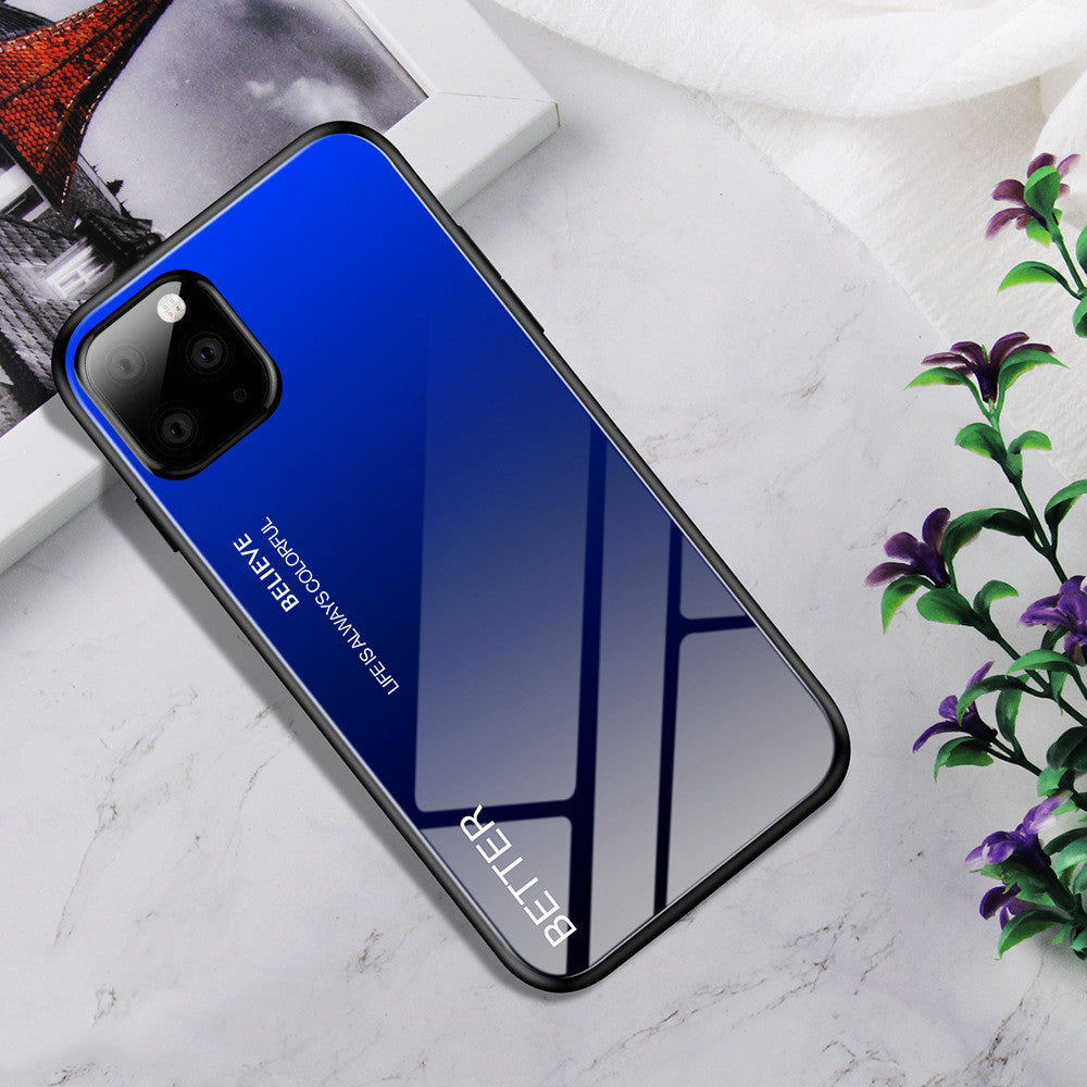 Gradient Glass iPhone Case – Slim TPU & Glass Cover