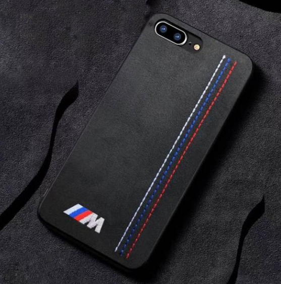 Suede Embroidered iPhone Case TPU Cover – XR & XS Max
