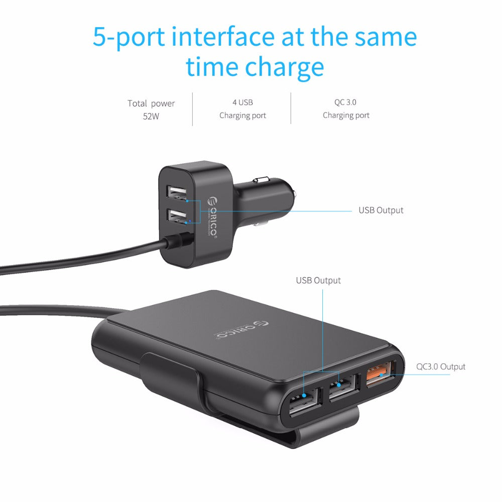 ORICO QC3.0 Car Charger with Dual USB Ports Axl