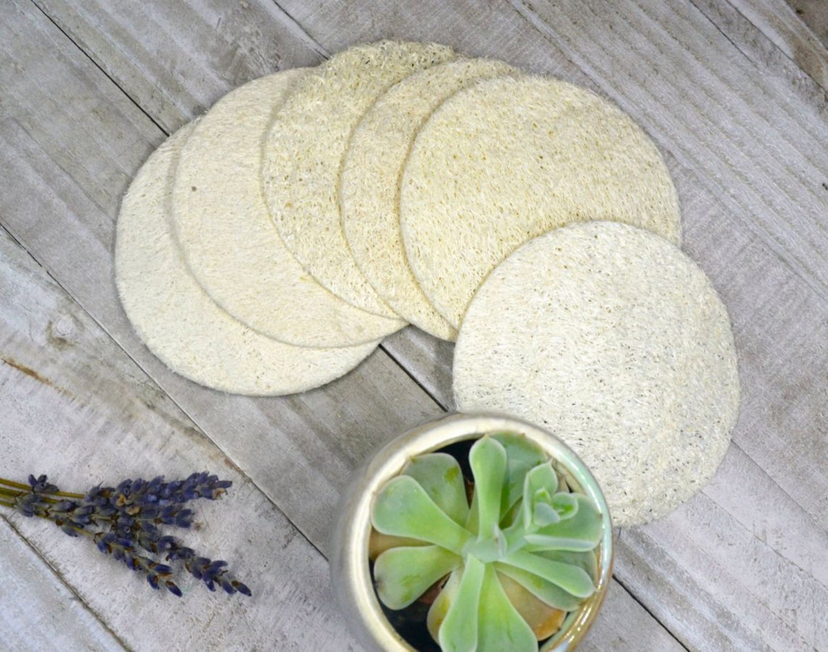 10-Pack Natural Loofah Pads Axl