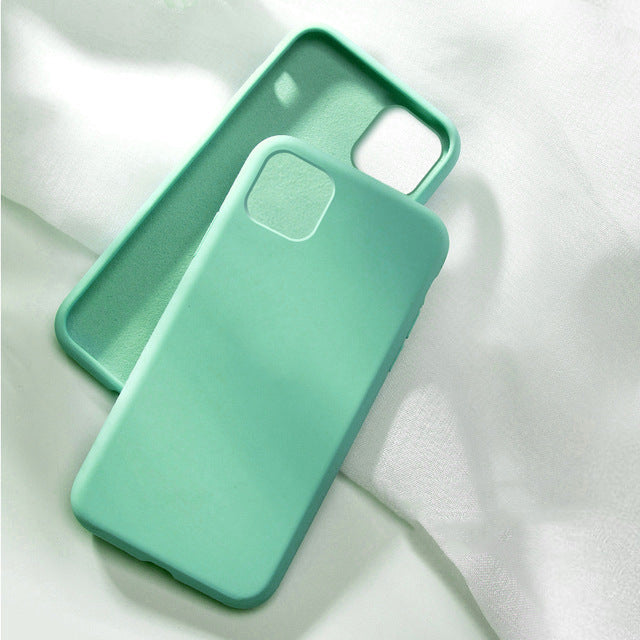 Liquid Silicone All-Inclusive Phone Case for Apple Axl Fragrant green / iPhone 12