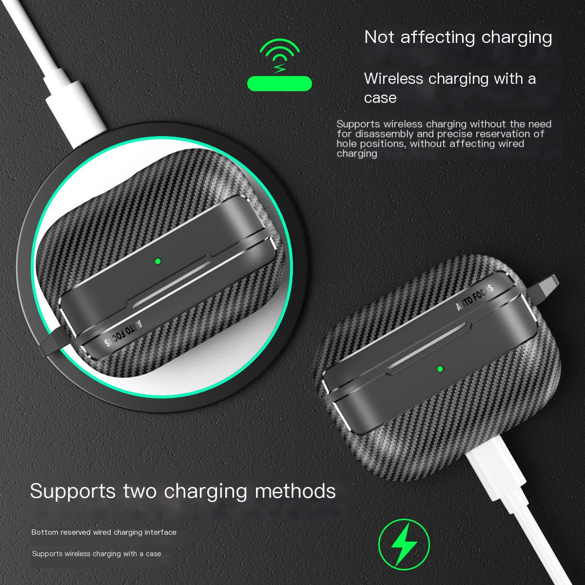 Carbon Fiber Case for Wireless Earbuds Axl