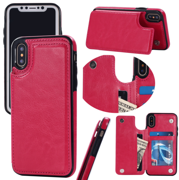 Card Holder Flip Phone Case for iPhone 8 & Samsung S8+ Axl