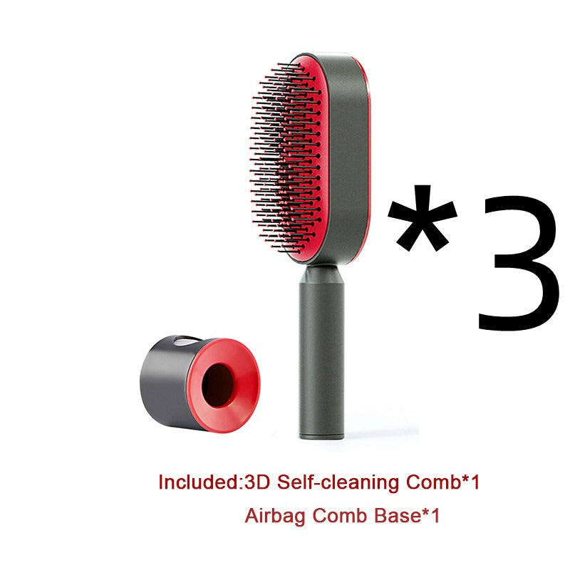 Self-Cleaning Anti-Static Hair Brush | Air Cushion Detangler