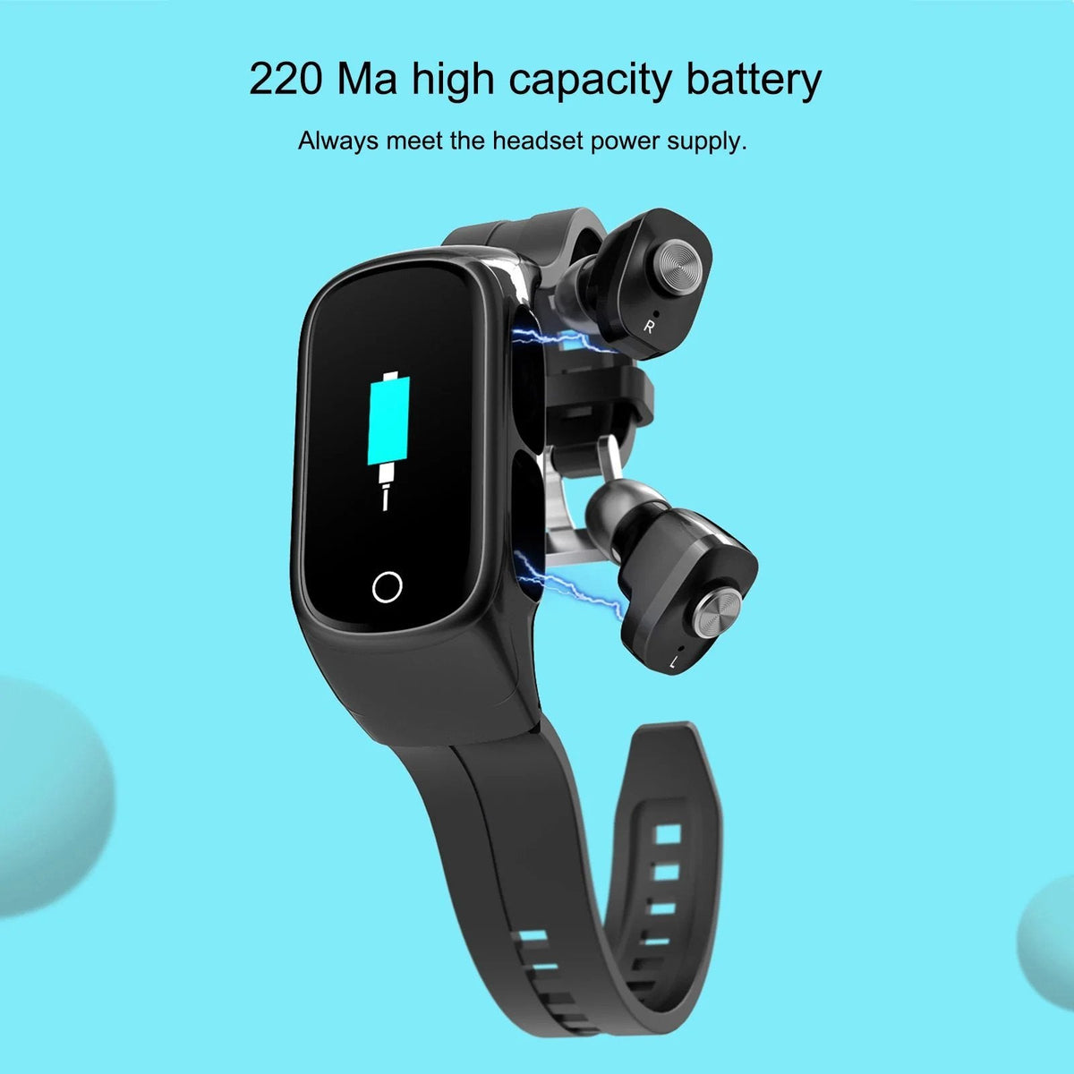 2-In-1 Smart Watch & Earbuds Fitness True Wireless Combo Axl