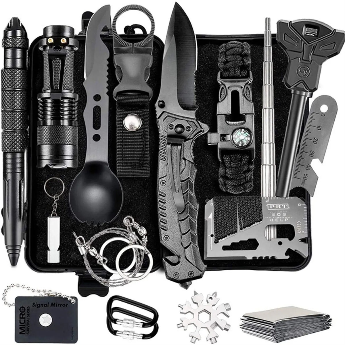 Outdoor Survival Kit Wilderness Tool Set Axl H16388 One Size