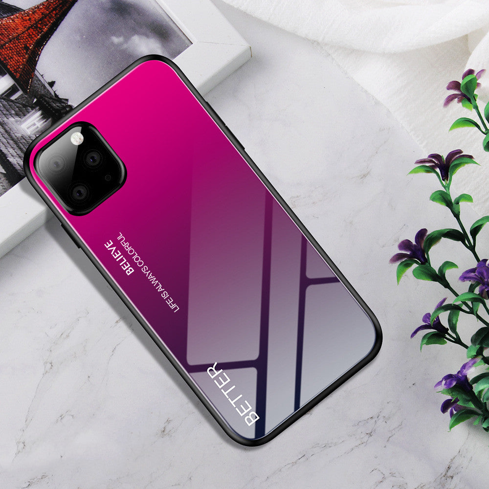 Gradient Glass iPhone Case – Slim TPU & Glass Cover