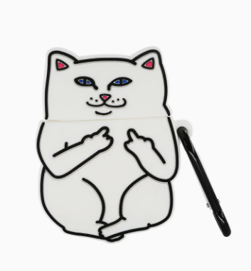Funny Cat Ear Silicone AirPods Case – AirPods 1 & 2 AirPods Silicone Case Axl New White