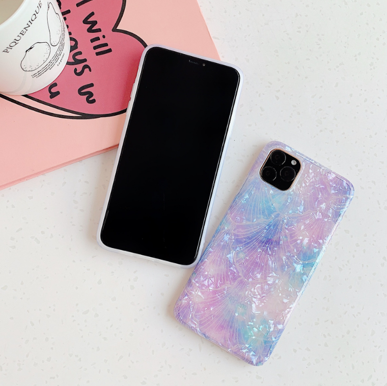 Purple Shiny Shell Case for iPhone Xs/6s/7/8/11 Pro Axl