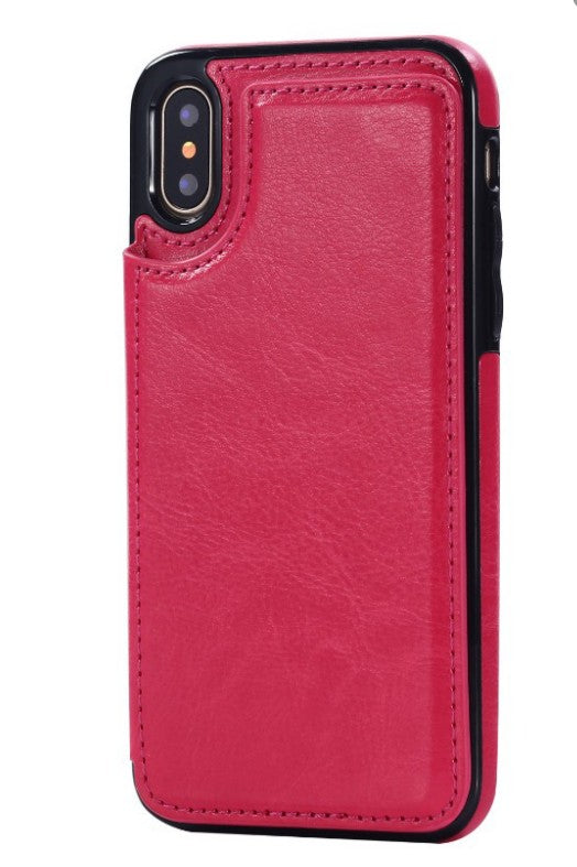 PU Leather Card Holder Flip Case – iPhone 8 & Samsung S8+