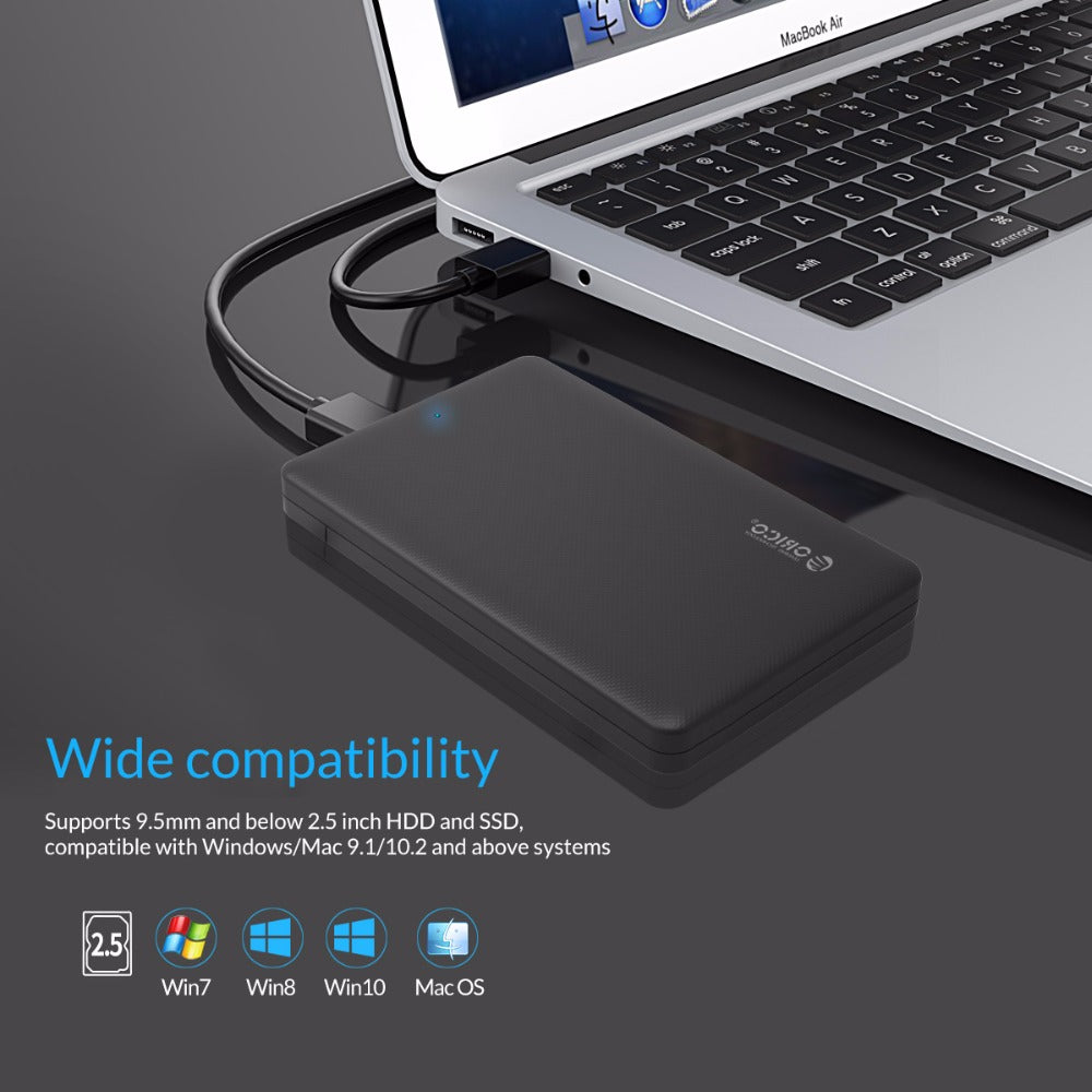 ORICO 2577U3 USB 3.0 2.5-Inch SATA SSD Enclosure Axl