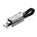 4-in-1 PD 60W Fast Charging Keychain – Type-C Cable Charging Keychain Cable Axl orange gray / WF-4-in-1 TYPE-C60W Apple 27W black gray