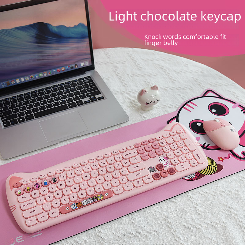 Wireless Keyboard and Mouse Set for Girls (Punk Style) Axl