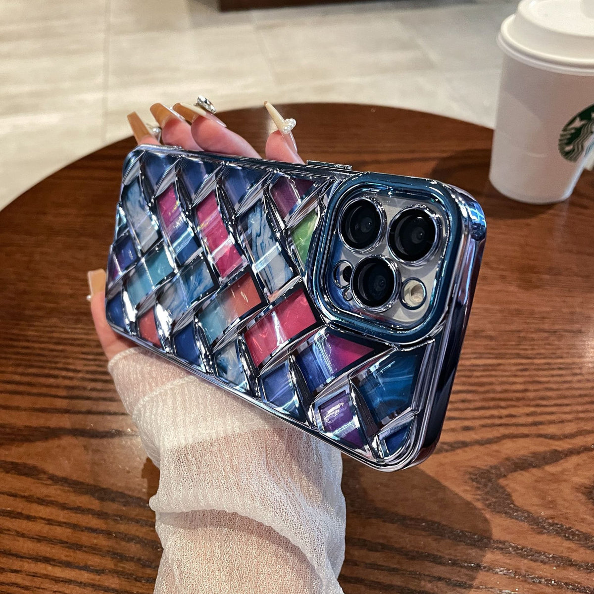 Electroplated Woven iPhone Case – TPU Color Shell Cover