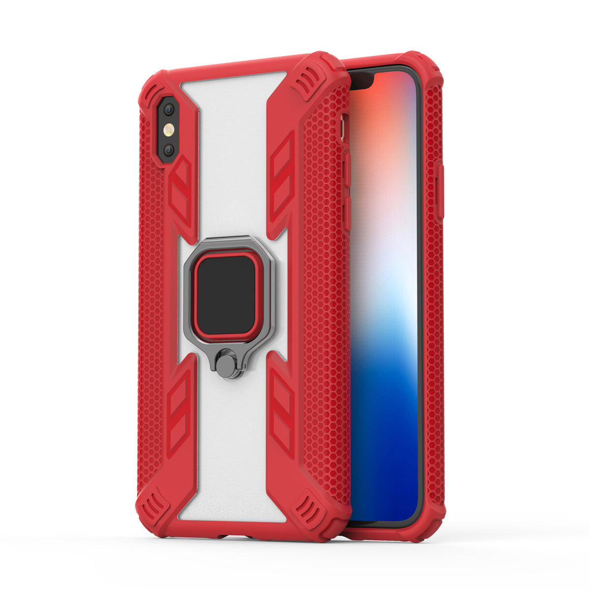 Transparent Airbag Phone Case with Ring Bracket & Mag Mount Phone Case with Mount Axl Red Iphone 7 Plus