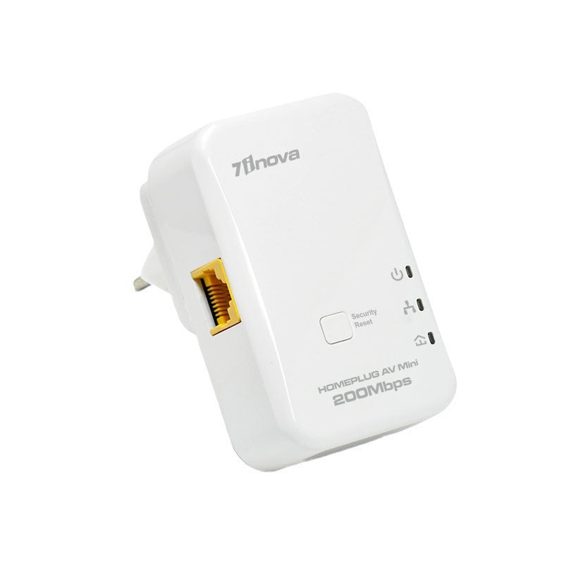 7INOVA Mini Powerline Adapter for 200Mbps Video Monitoring Axl