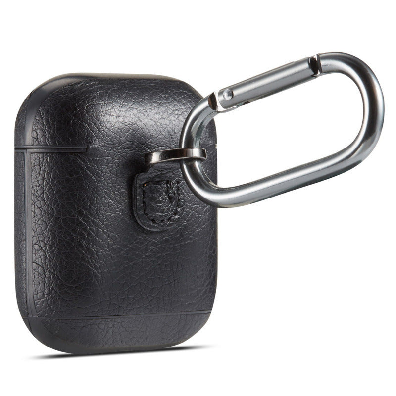 Retro Lychee Pattern Headphone Case, Dustproof & Shockproof Axl Black