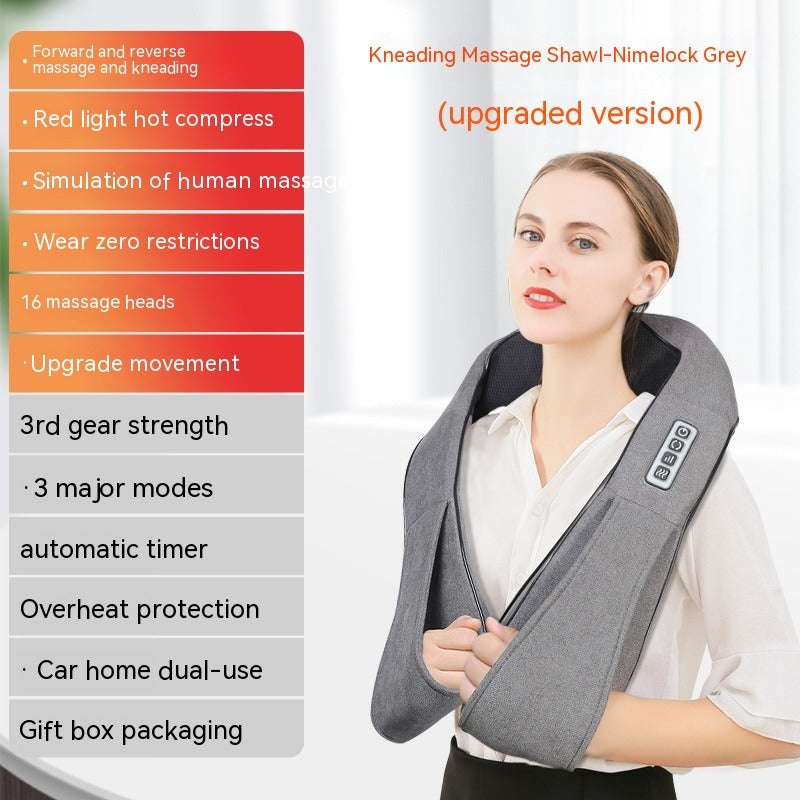 Electric Waist & Back Hot Compress Kneading Massager