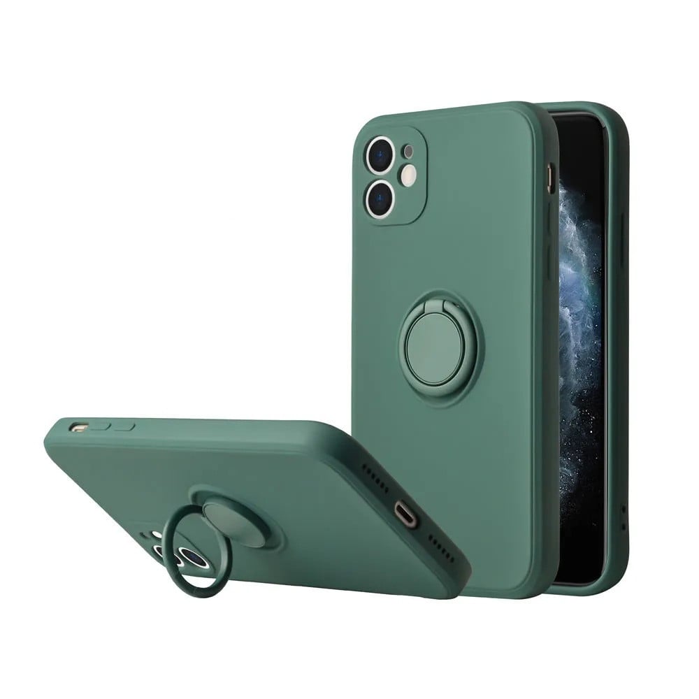 Liquid Silicone Ring Bracket Case for iPhone 12 | Axl Cover