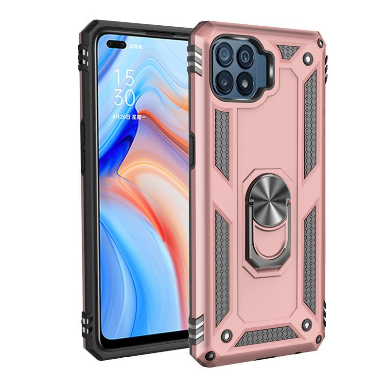 OPPO A94 Armor Case with Ring Bracket – Shockproof TPU Cover