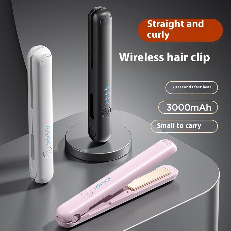 Wireless Rechargeable Hair Straightener & Curler Axl