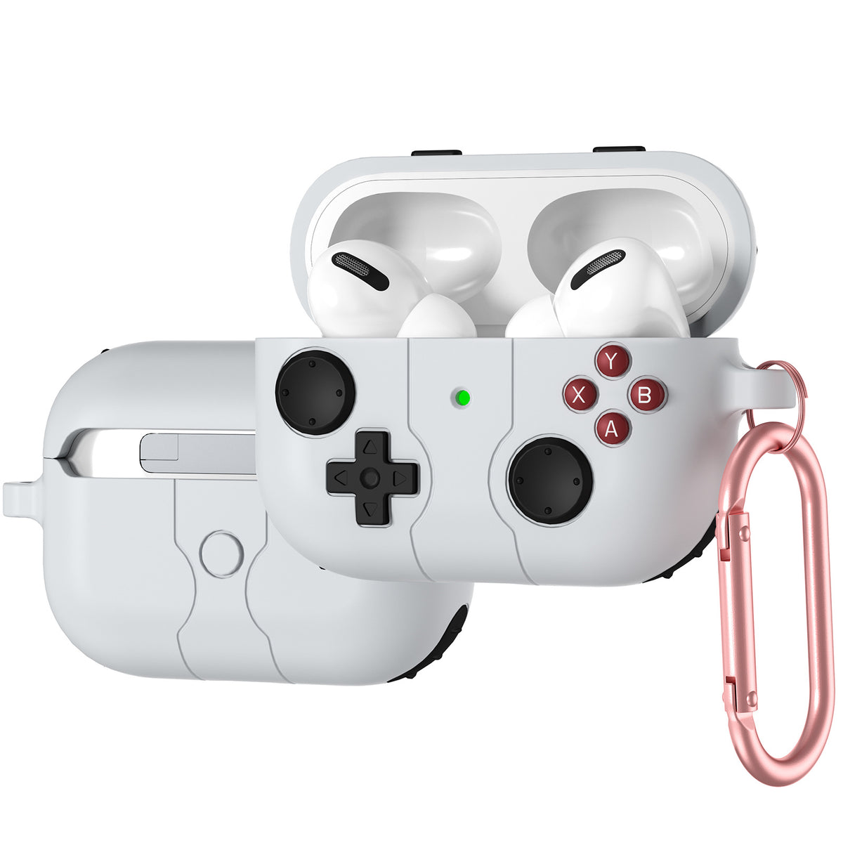 Retro Game Console Case for Wireless Earbuds Axl warm gray / airpods 1/2