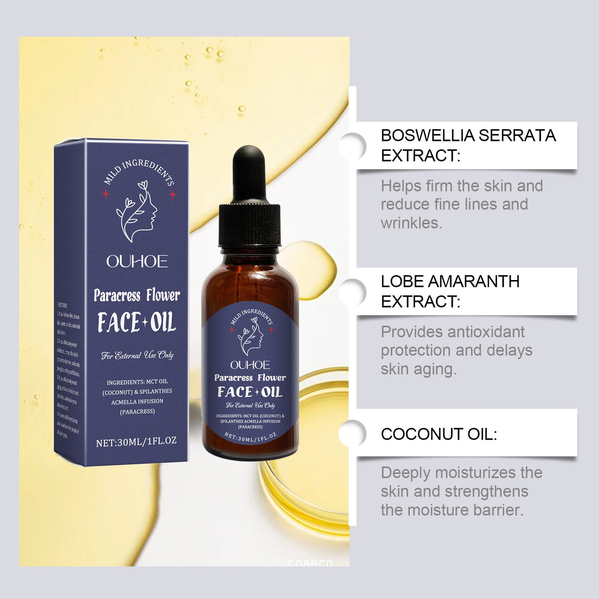 Fading Wrinkle Firming Facial Treatment Oil Axl