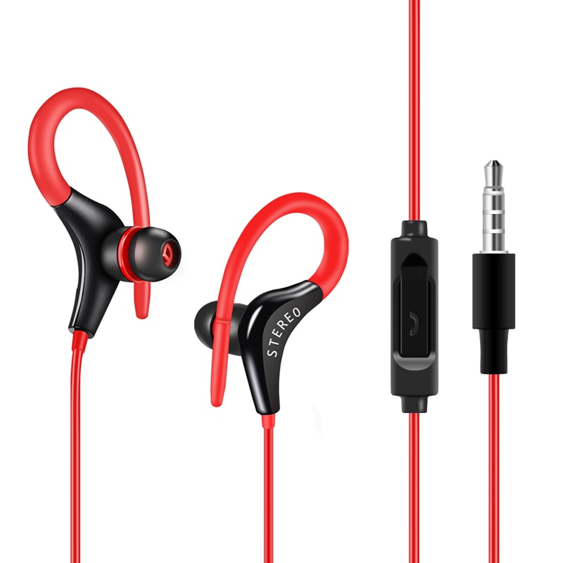 Universal In-Ear Sports Headphones with Microphone Axl Red