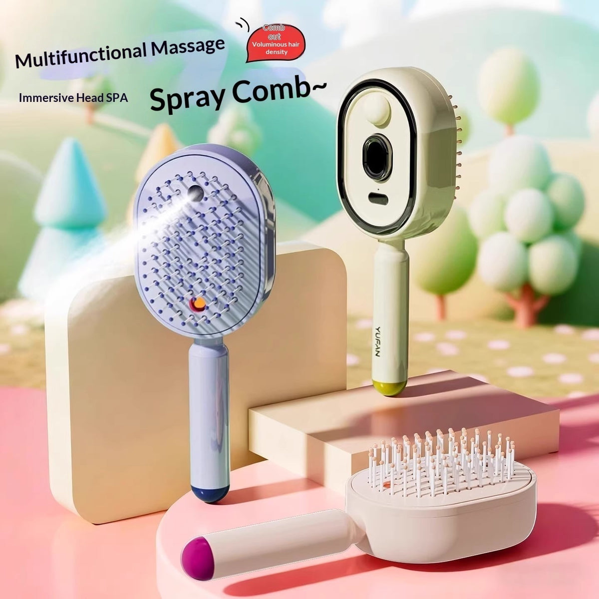 Electric Spray Airbag Massage Comb Axl