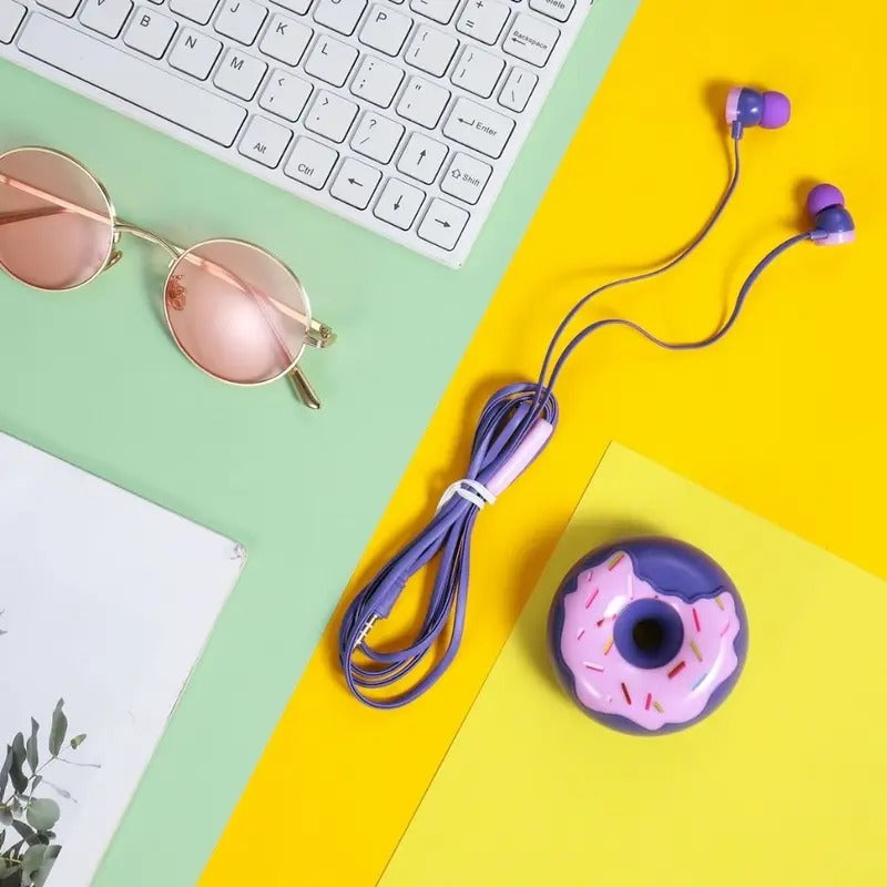 Cute Wired In-Ear Headphones with Mic & Storage Box Wired In-Ear Headphones Axl