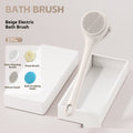 Electric Dual-Handle Bath Brush – Rechargeable Long Handle Scrubber Axl M1 Flip Milk Coffee