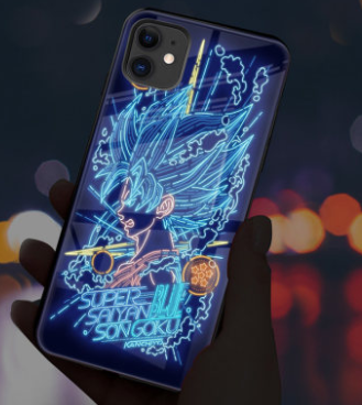 Dragon Ball Z Phone Case with Sound Control and Light Axl Blue IPhone 11