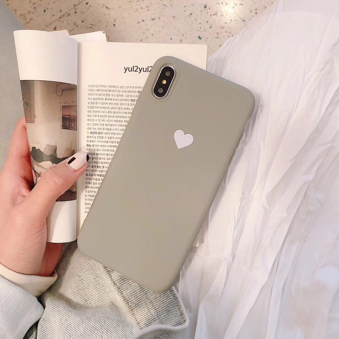 Solid Color Love Phone Case Axl green / Iphone 8