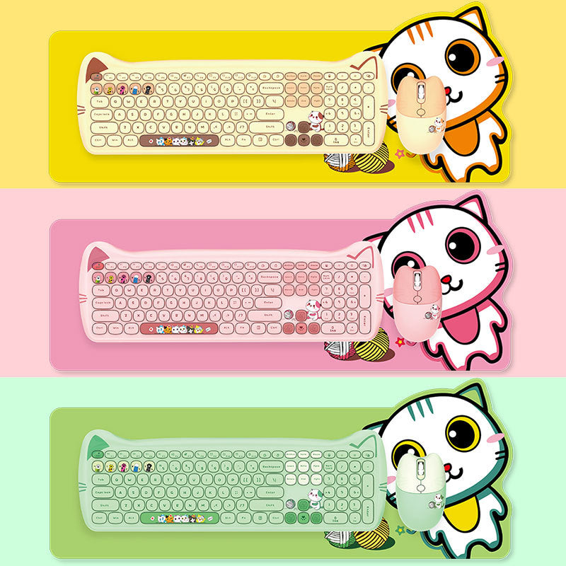 Wireless Keyboard and Mouse Set for Girls (Punk Style) Axl