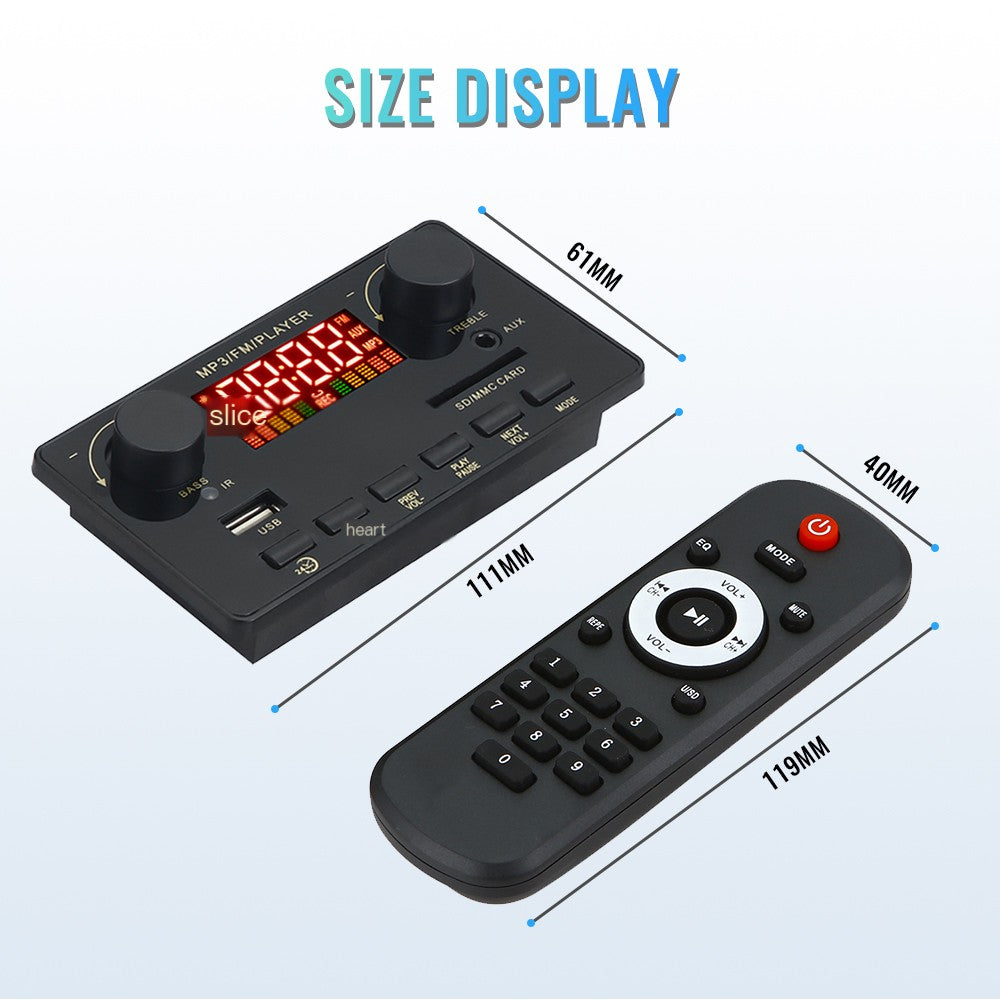 12V Car FM Radio Module with MP3 Player and Decoder Axl