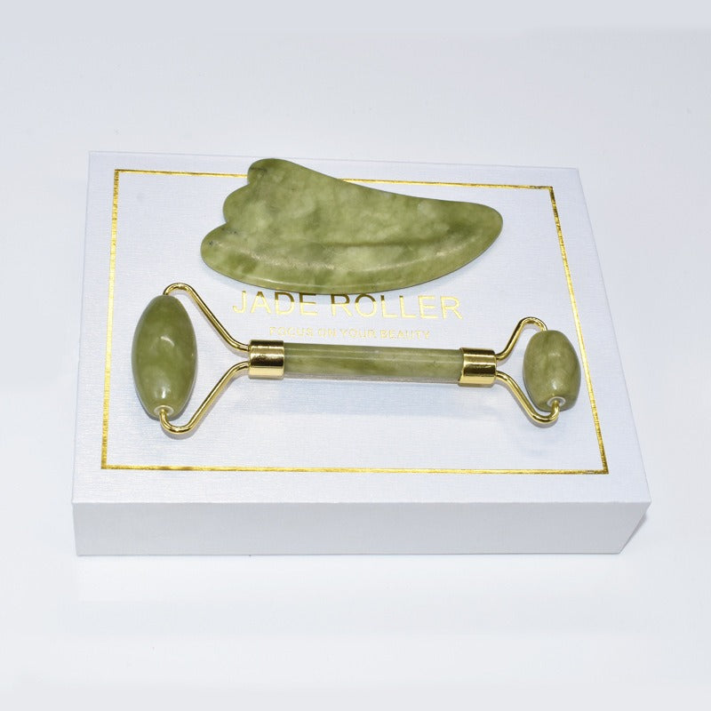 Simple Jade Roller & Gua Sha Facial Massager Set Axl