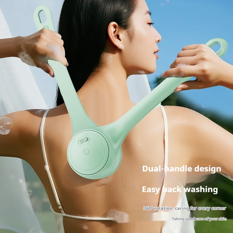 Electric Dual-Handle Bath Brush – Rechargeable Long Handle Scrubber Axl