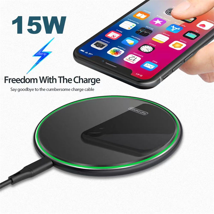 30W Wireless Charging Pad with Aluminum Alloy Design Axl