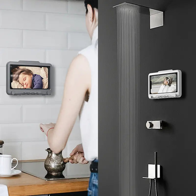 Waterproof Shower Phone Holder with Anti-Fog Touch Screen Axl