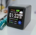 Smart Desk Clock WiFi Weather Display – 1.54" Screen | Tecodech Smart Weather Clock Axl Black