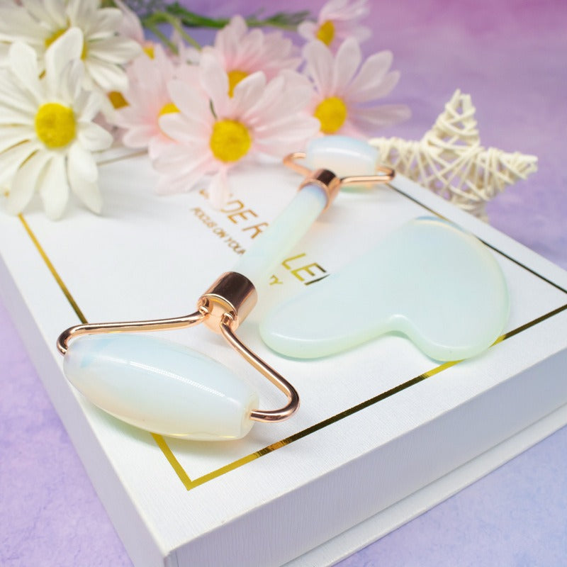Face Opal Roller & Gua Sha Set Axl