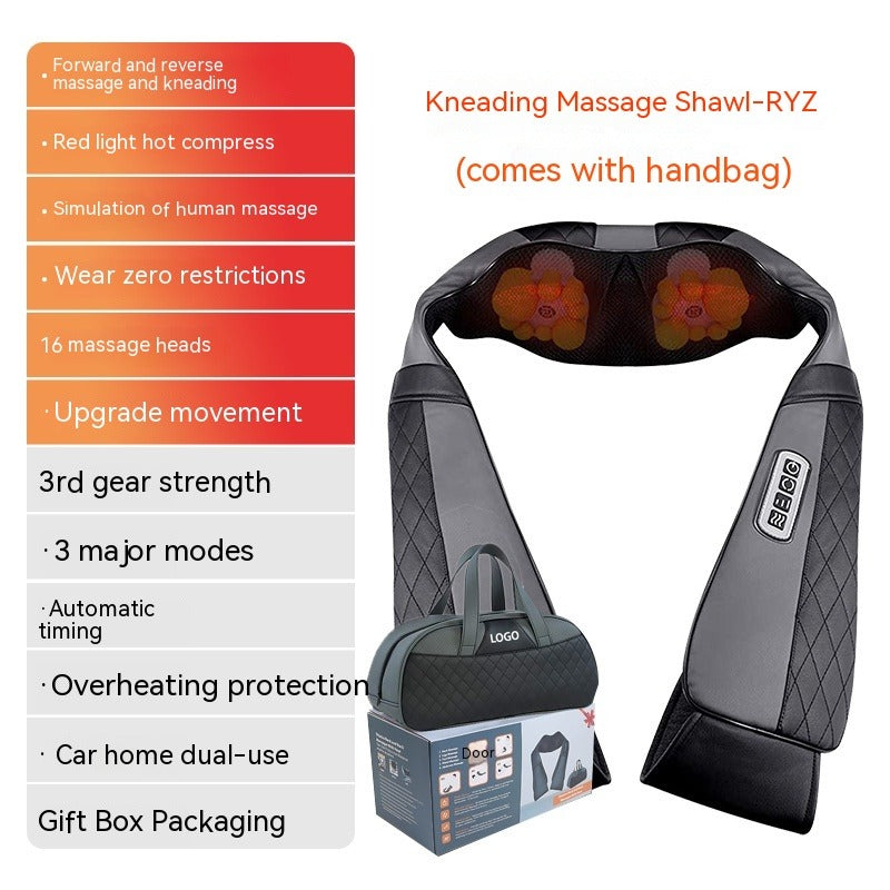 Electric Waist & Back Hot Compress Kneading Massager
