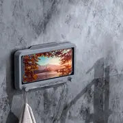 Waterproof Shower Phone Holder with Anti-Fog Touch Screen Axl Sky gray -360 degree rotation