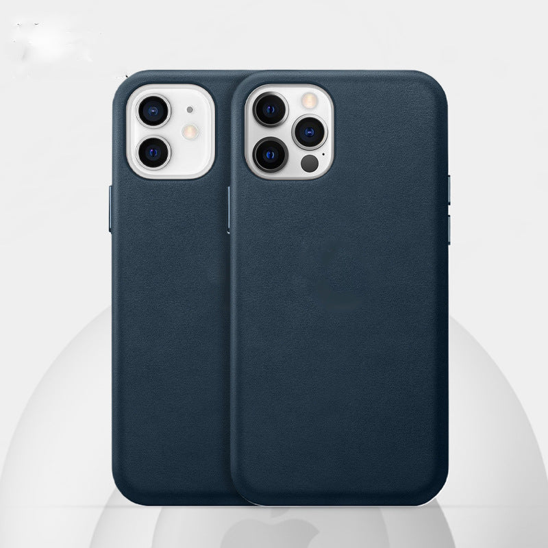 Magnetic Leather Protective Case for Phone 12 Axl Blue 12mini