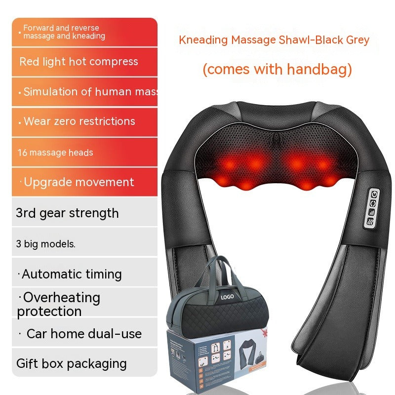 Electric Waist & Back Hot Compress Massager Axl R2BBlack grey-EU R2B