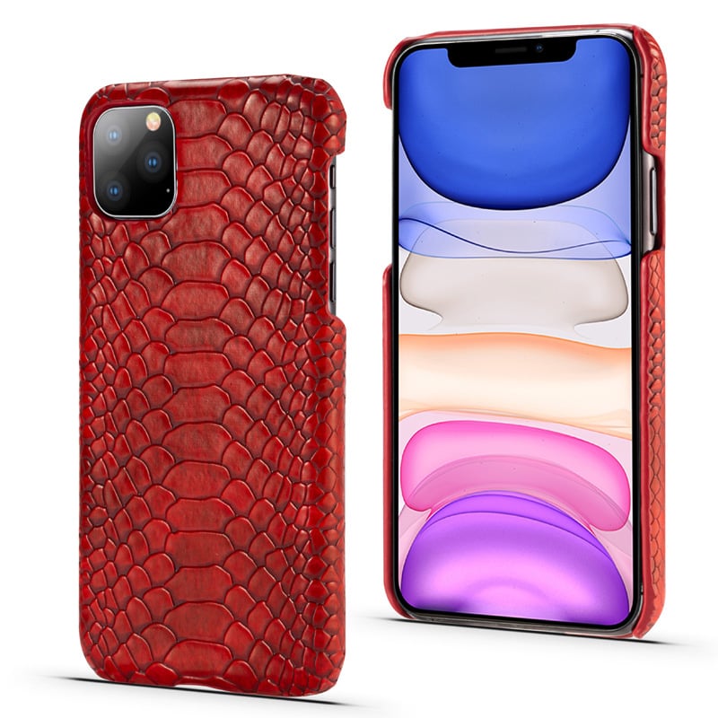 Snakeskin PU Leather iPhone Case – Stylish Protection Leather Phone Case Axl