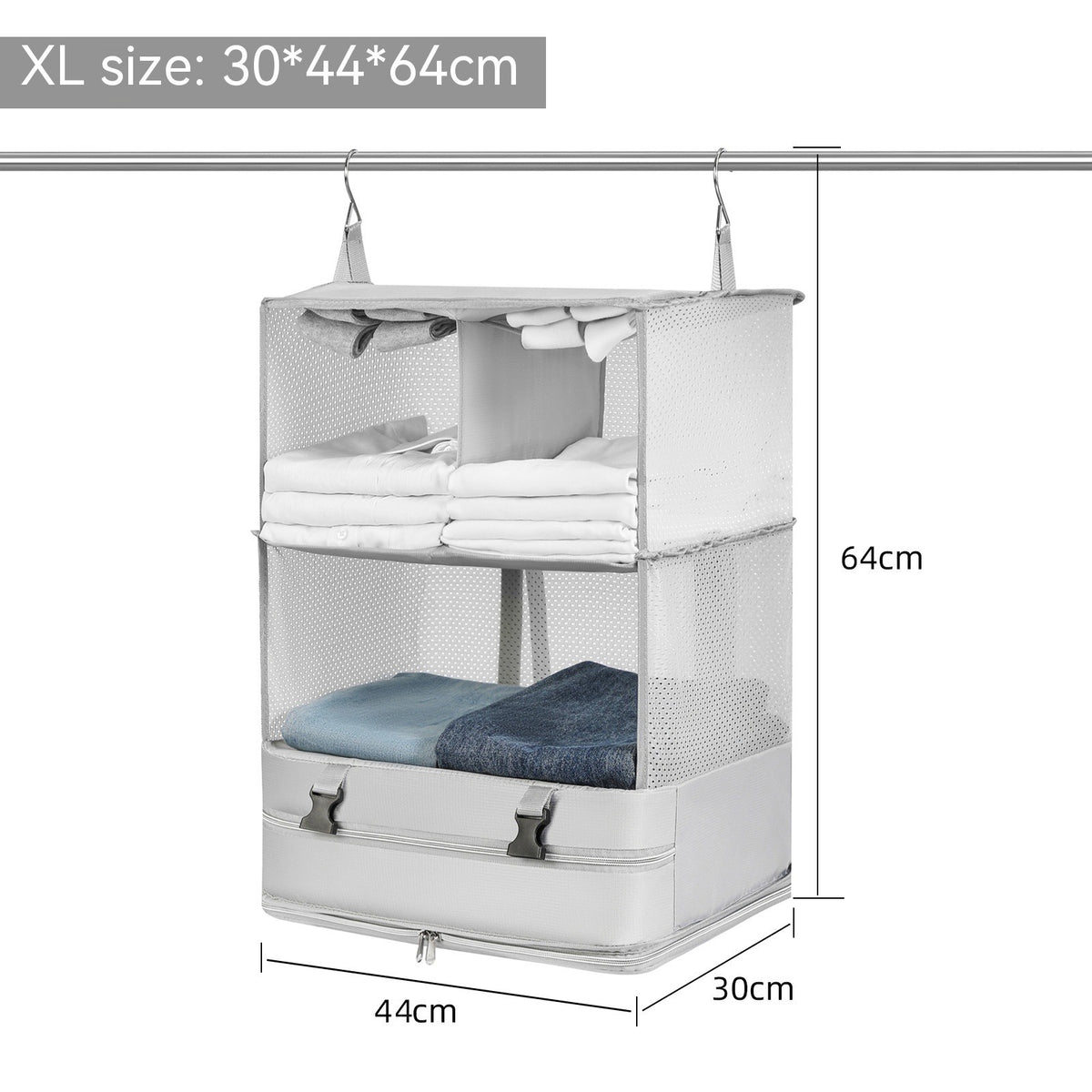 Outdoor Travel Hanging Storage Bag Axl Silver Gray XL